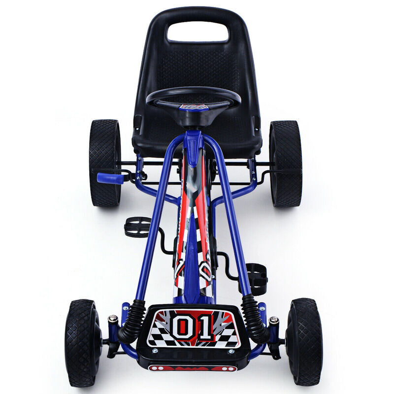 4-Wheel Kids Pedal Go-Kart Ride-On Racer Car for Outdoor Play image number 6