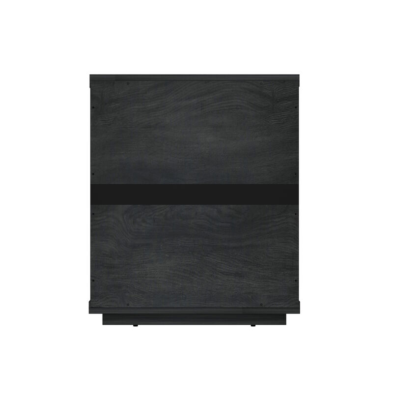 Evelyn Narrow 1-Drawer Nightstand in Dark Gray