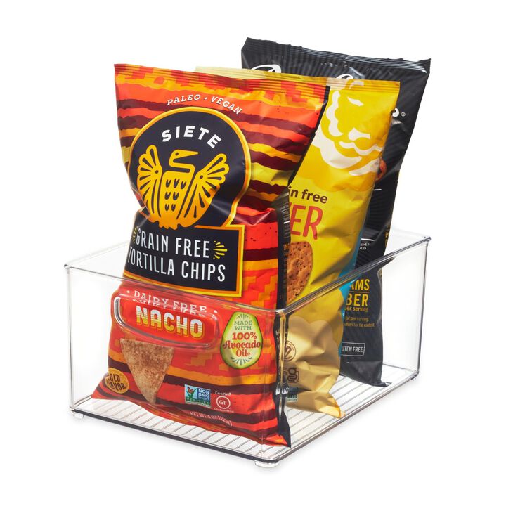 iDesign Recycled Plastic Extra-Large Bin with Easy to Grip Integrated Handles for Kitchen, Fridge, Freezer, Pantry and Cabinet O