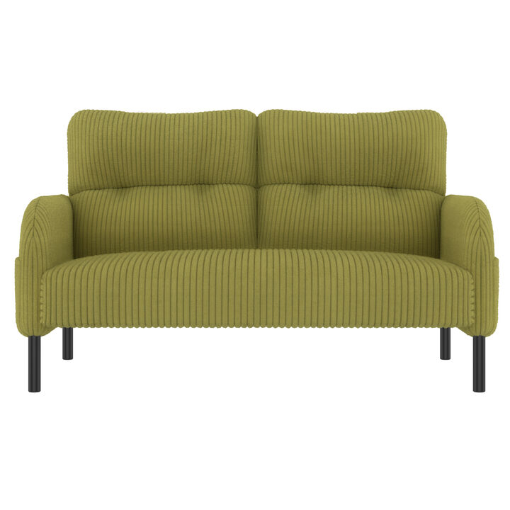 GOODSILO Ergonomic Double Sofa with Side Storage Pockets and Comfortable Corduroy Upholstery for Modern Living Spaces
