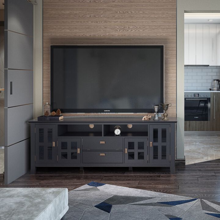 Wagulf Transitional Solid Wood TV Stand