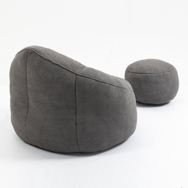 Merax Bean Bag Sofa Accent Chair with Footrest