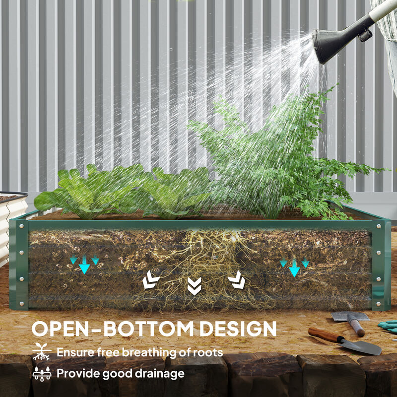 Hivvago 4' x 4' Garden Bed with Durable Metal Construction image number 5
