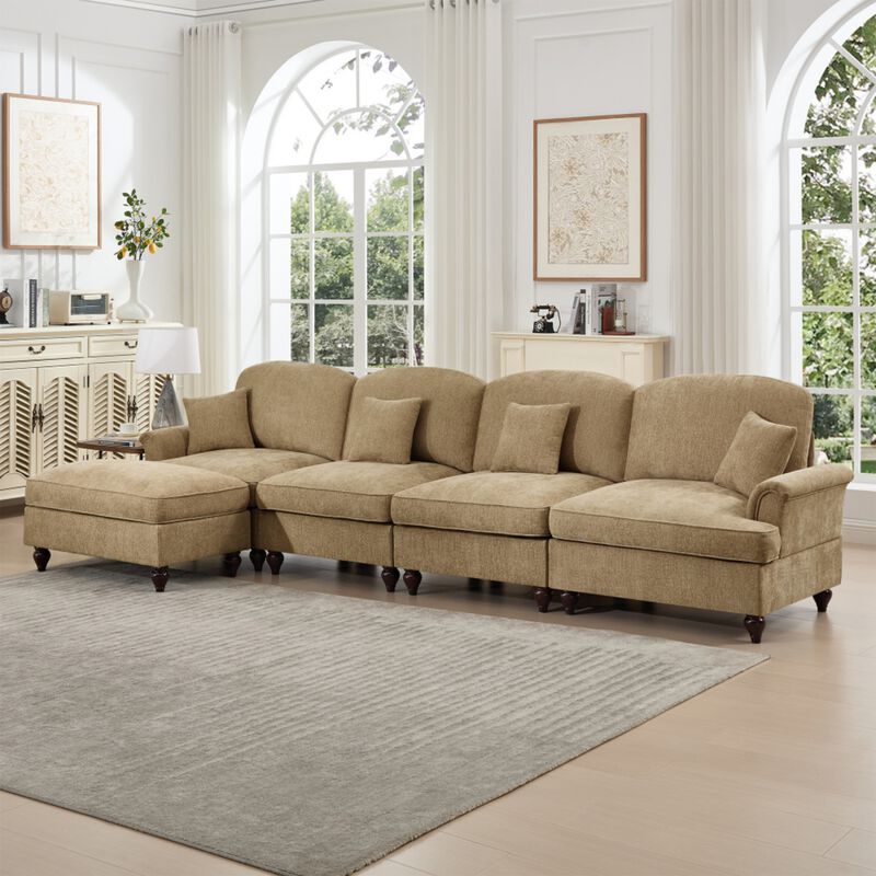 Webfur Mid-Century Modern L-Shaped Sectional Sofa image number 3