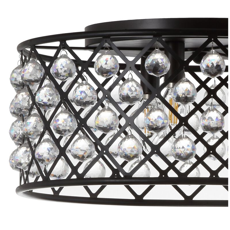 Gabrielle Metal/Crystal LED Flush Mount Ceiling Light