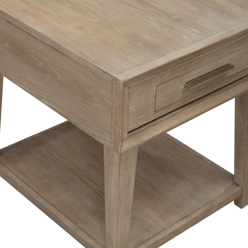 Liberty Furniture Brentwood End Table for Living Room - Sandstone Oak Wood image number 6