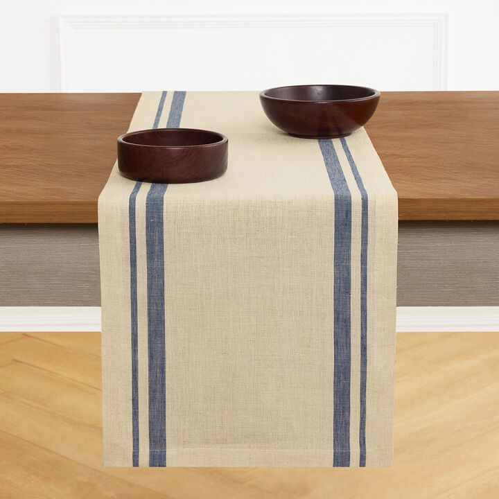 Linen Table Runner - French Stripe