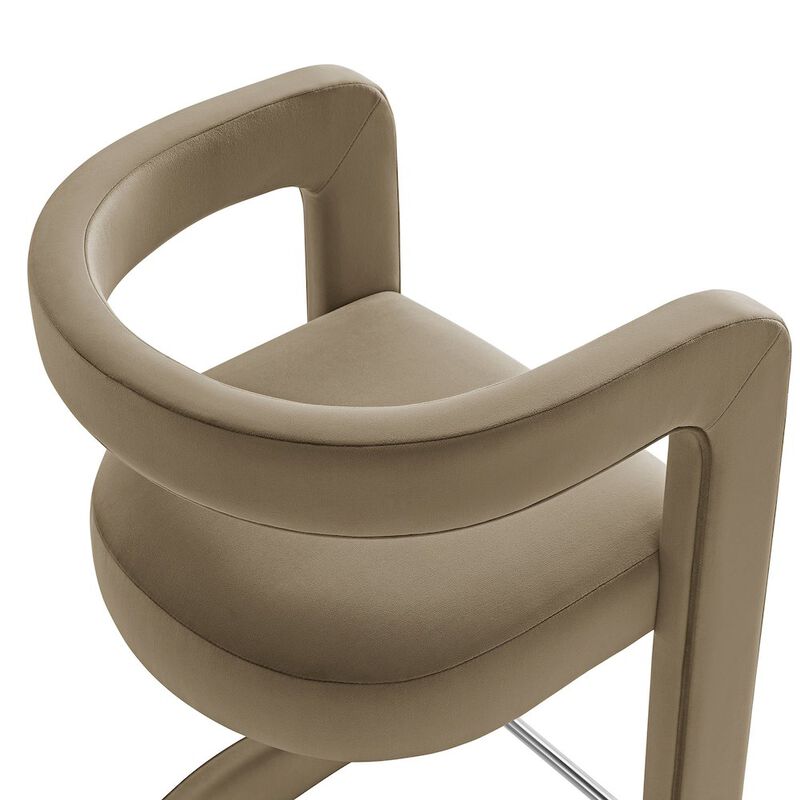 Winslow Performance Velvet Bar Stool image number 6