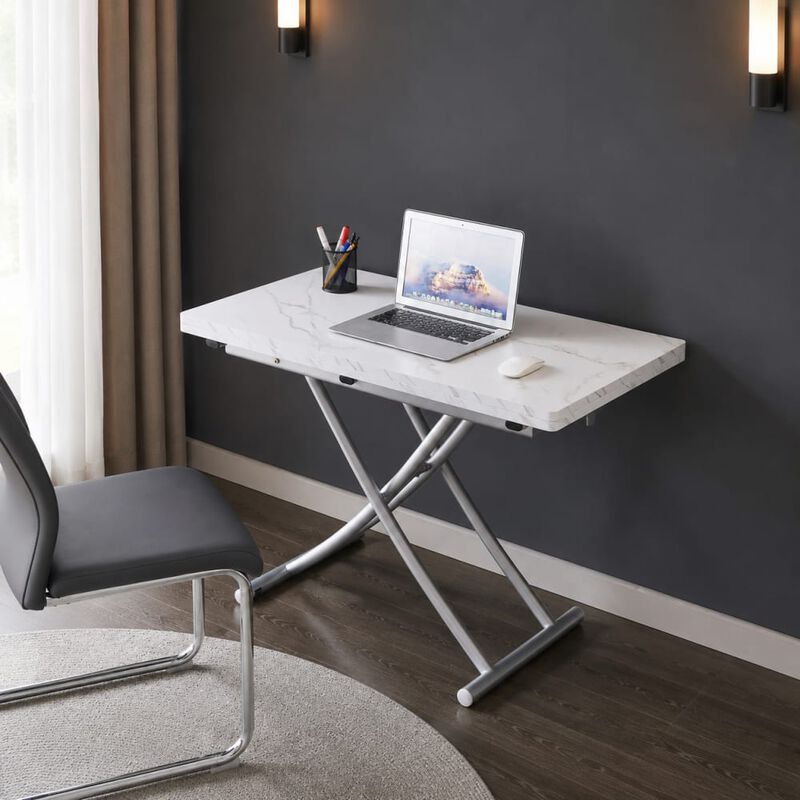 GOODSILO Multifunctional Adjustable Height Lifting Table Foldable Desktop for Home Office Dining Coffee Dressing Space Saving image number 3