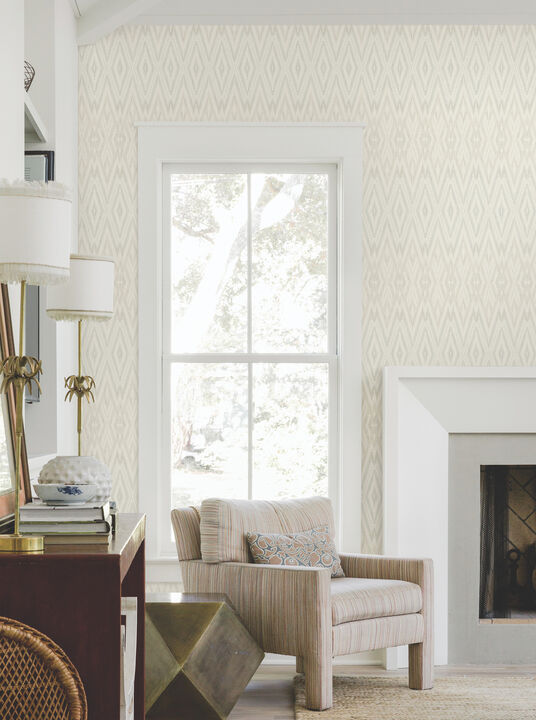 Diamond Marquise Light Neutral Wallpaper