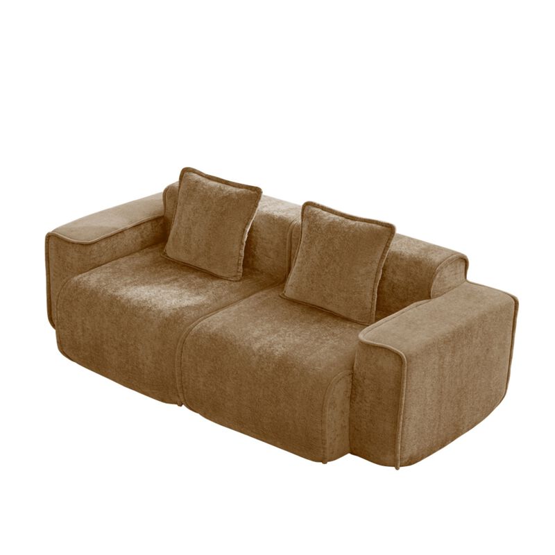 Glaquu Velvet Loveseat image number 8
