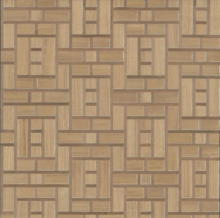 Teahouse Panel Brown Wallpaper