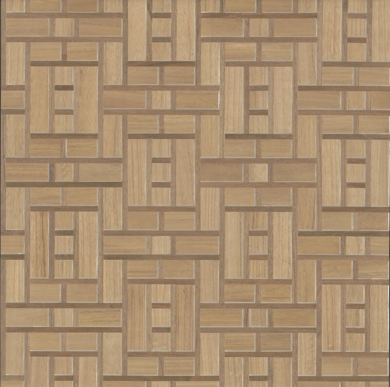 Teahouse Panel Brown Wallpaper image number 0