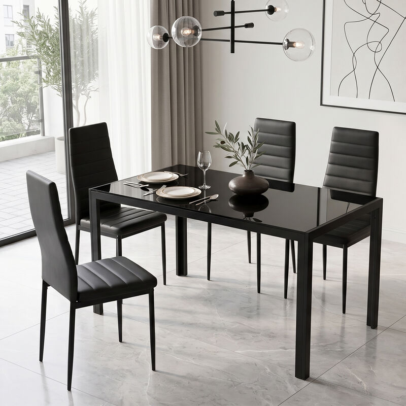 Reklo Modern 5‑Piece Dining Table Set image number 2