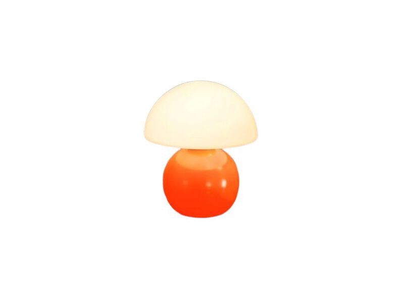 Dimmable LED Modern Mushroom Lamp For Bedroom Bedside Dorm Orange image number 0