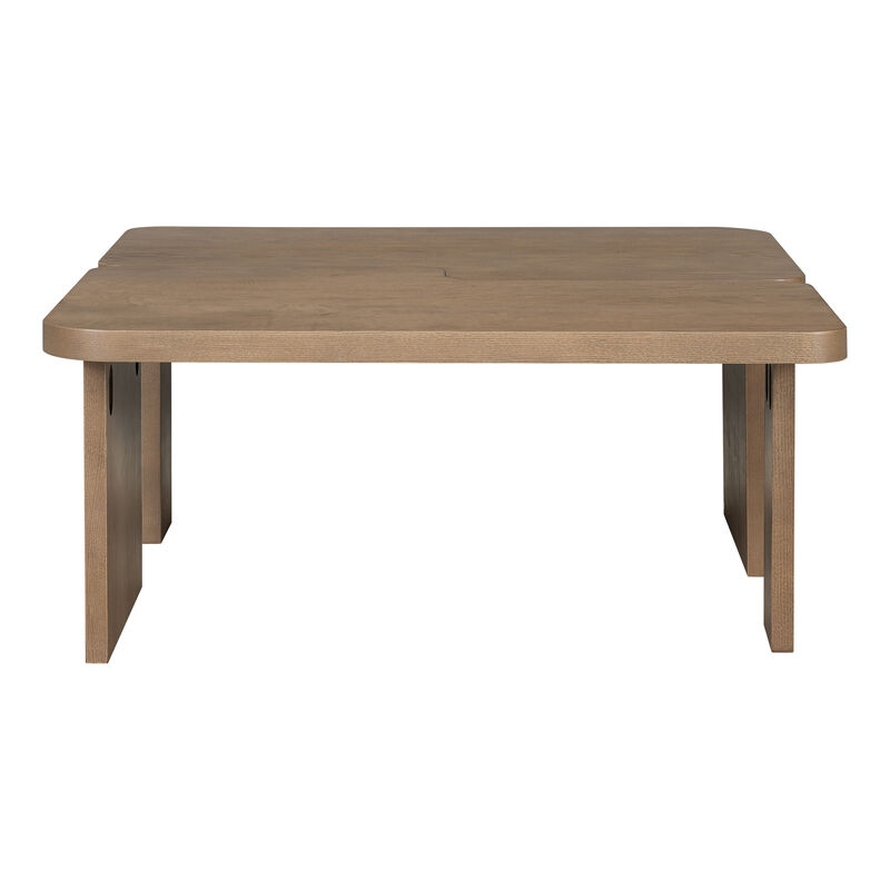 Merax Rectangle Coffee Table with Splicing Design