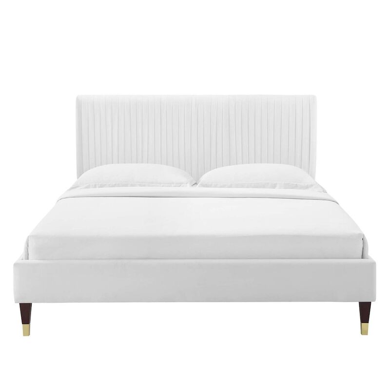 Peyton Performance Velvet Full Platform Bed image number 3