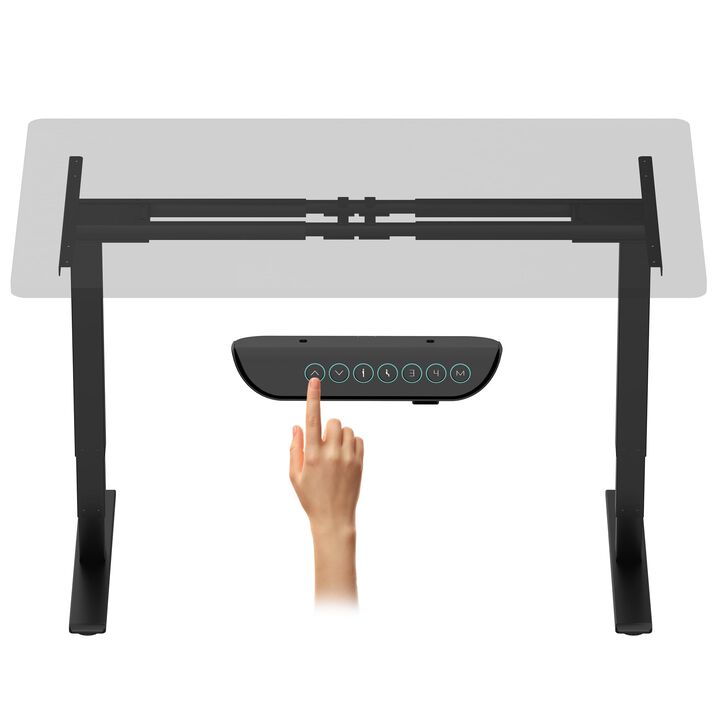 FLEXISPOT E6 Max Dual Motor 3 Stages Standing Desk Height Adjustable Desk Electric Stand Up Desk Frame Only (Black)