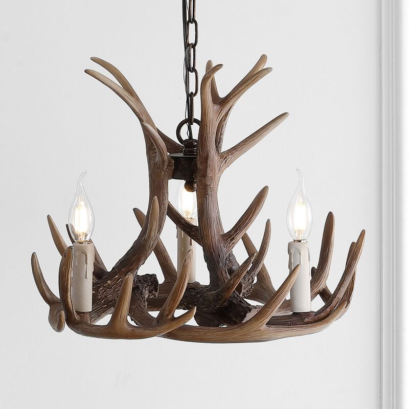 Nelle Adjustable Resin Antler LED Chandelier