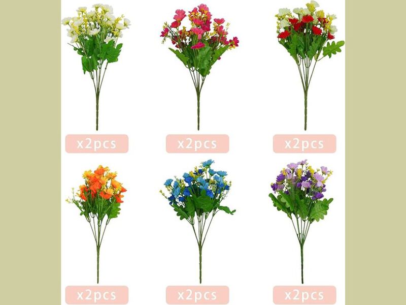 12 Piece Artificial Hanging Flowers UV Resistant Outdoor Garden Porch Decor image number 2