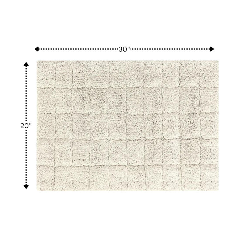 Knightsbridge Summer Tile 220 GSF Non Skid Back Bath Rug 20 x 30 - Aqua