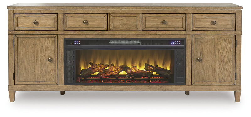 Sharlance 81" TV Stand with Electric Fireplace image number 4