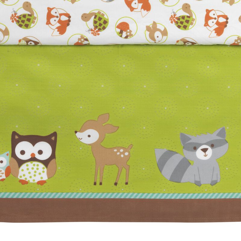Bedtime Originals Friendly Forest 3-Piece Crib Bedding Set - Brown, Beige, White