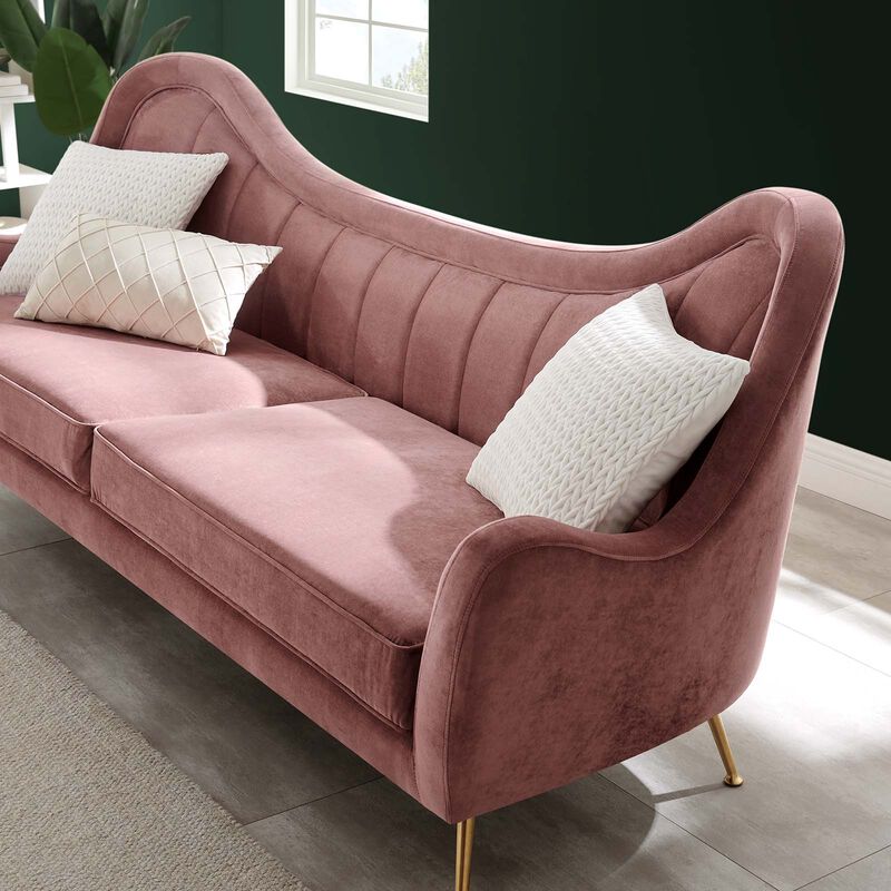 Cheshire Channel Tufted Performance Velvet Sofa image number 1
