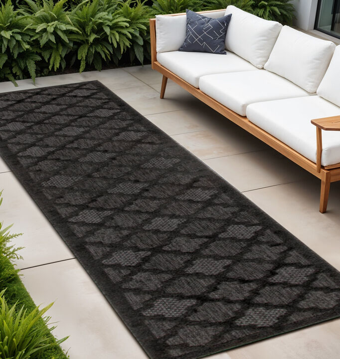 HomeRoots Trellis Indoor Outdoor Runner Rug