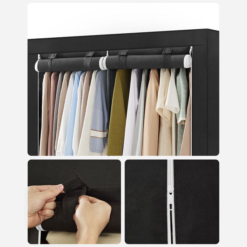 BreeBe Portable Closet Wardrobe with Shoe Rack and Cover
