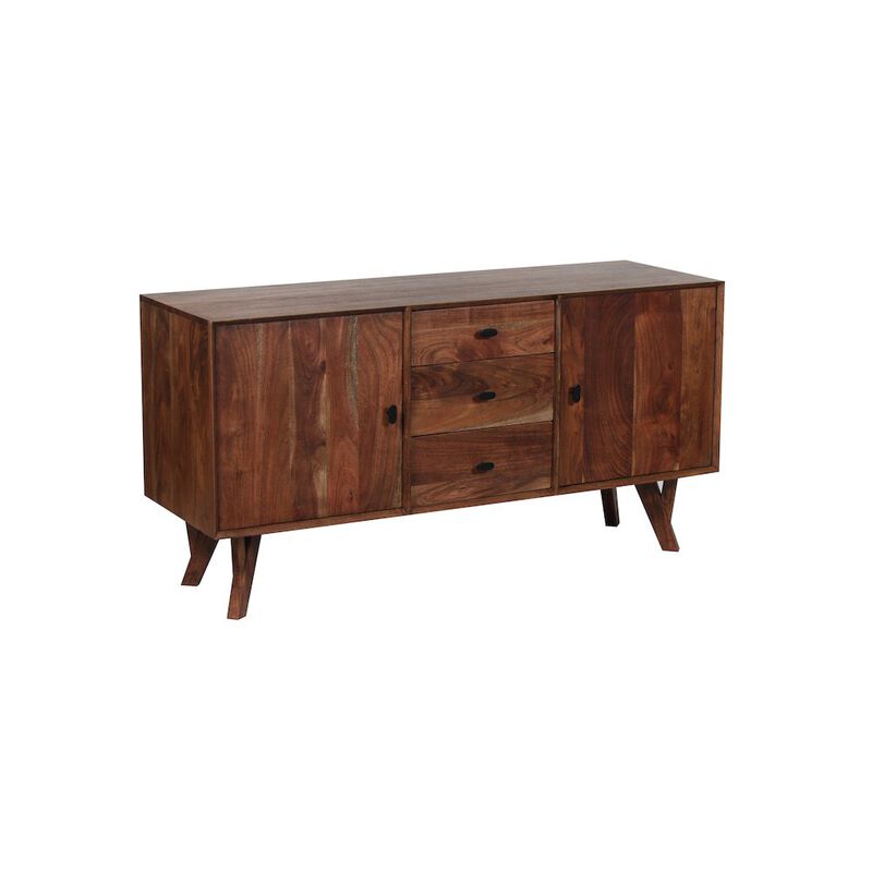 Porter Designs Portola Solid Acacia Wood Sideboard, Brown image number 0