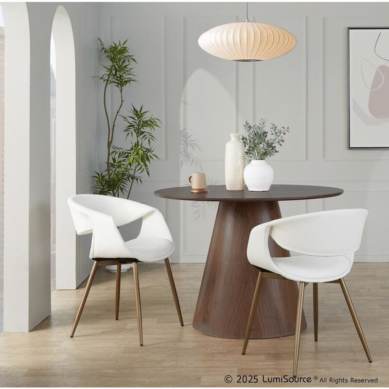 LumiSource Curvo Upholstered Chair - Set of 2