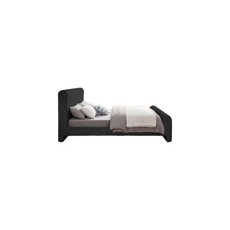 Meridian Furniture Stylus Black Boucle Fabric Full Bed