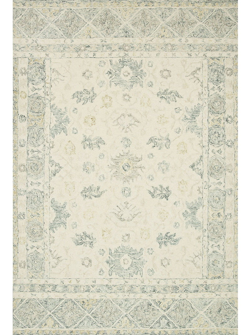 Norabel NOR01 Ivory/Slate 5' x 7'6" Rug