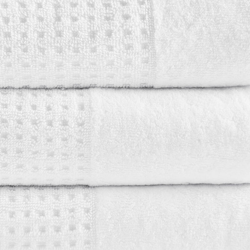 Gracie Mills Dionne Cotton Waffle Jacquard Antimicrobial Bath Towel 6 Piece Set
