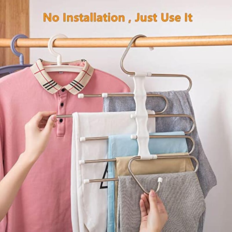 Adjustable Closet Rod Hanging Clothes Heavy Duty Closet Extender Hanging Rod Spa image number 3