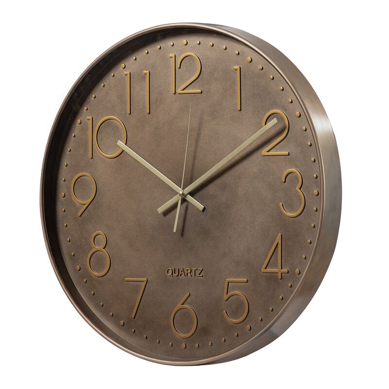 Briarcliff Industrial Bronze-Look Round Wall Clock &ndash; 19.7"