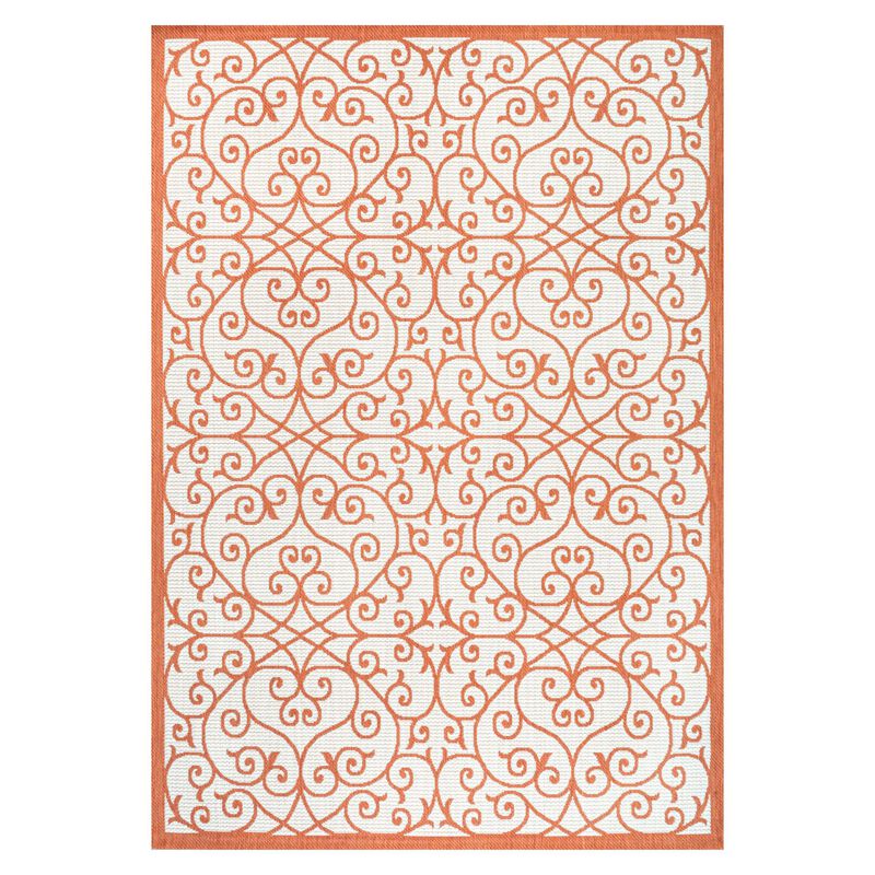 Madrid Vintage Filigree Textured Weave Indoor/Outdoor Area Rug