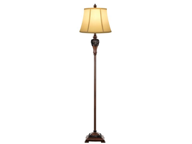 Vintage Farmhouse Floor Lamp with White Shade for Living Room Bedroom image number 0