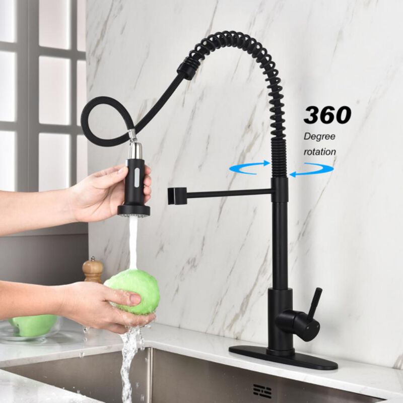 Kitchen Faucet with Pull-Out Spray Flexible Faucet for Easy Cleaning and Rinsing