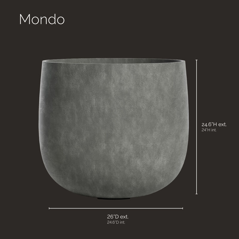 COSAPOTS Mondo Large Planter - Fiberglass Indoor/Outdoor and Weather-Resistant Round Planter