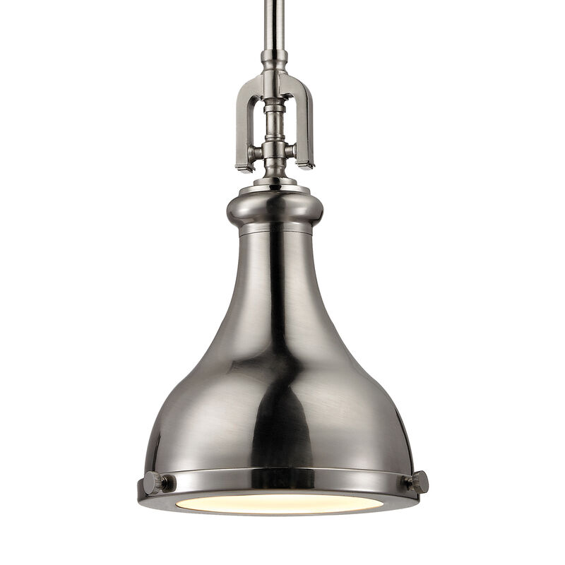 Rutherford 9'' Wide 1-Light Mini Silver Pendant