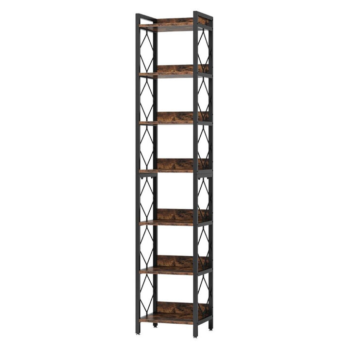 Tribesigns 7-Tier Bookshelf Corner Bookcase