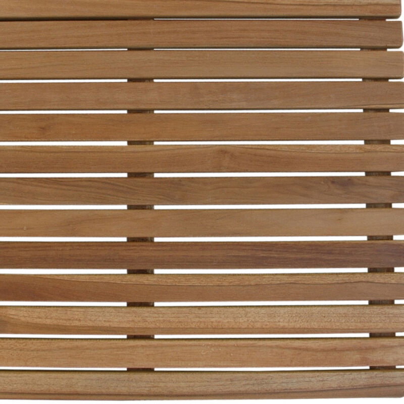 HomeRoots Natural Teak 24" Square Shower Mat image number 3
