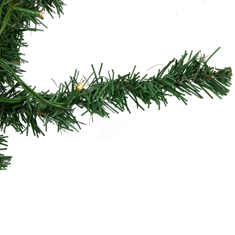 9' x 20" Pre-Lit Green Artificial Pine Christmas Garland  Warm White LED Lights image number 2
