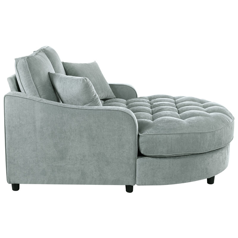 Merax Chenille Fabric Sofa Chaise Lounge image number 2