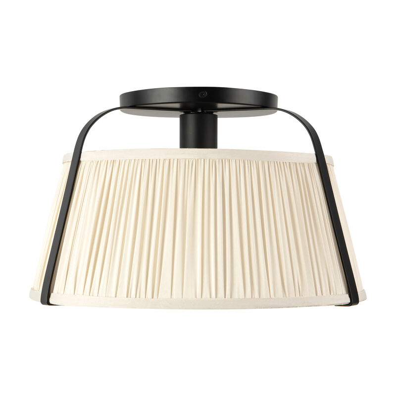 Scout 13 in Semi Flush Mount with Patterned Pleated Shade image number 1