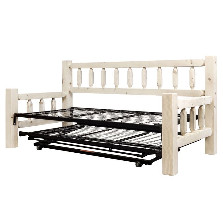 Homestead Collection Day Bed w/ Pop Up Trundle Bed, Ready to Finish