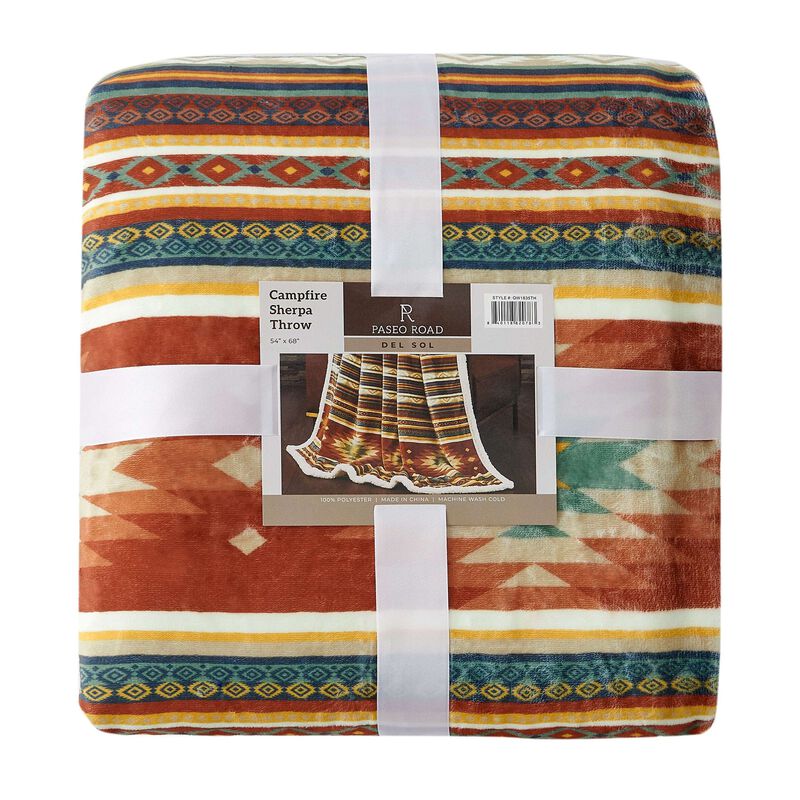 Del Sol Campfire Sherpa Throw image number 6