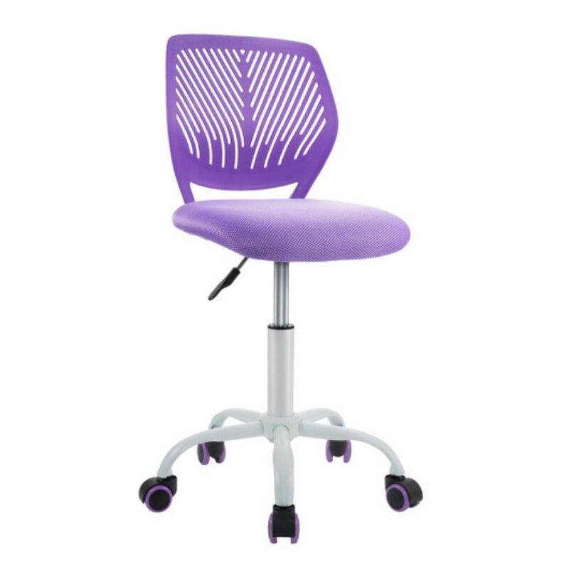 Adjustable Office Task Desk Chair, Armless Design for Comfortable Workspace